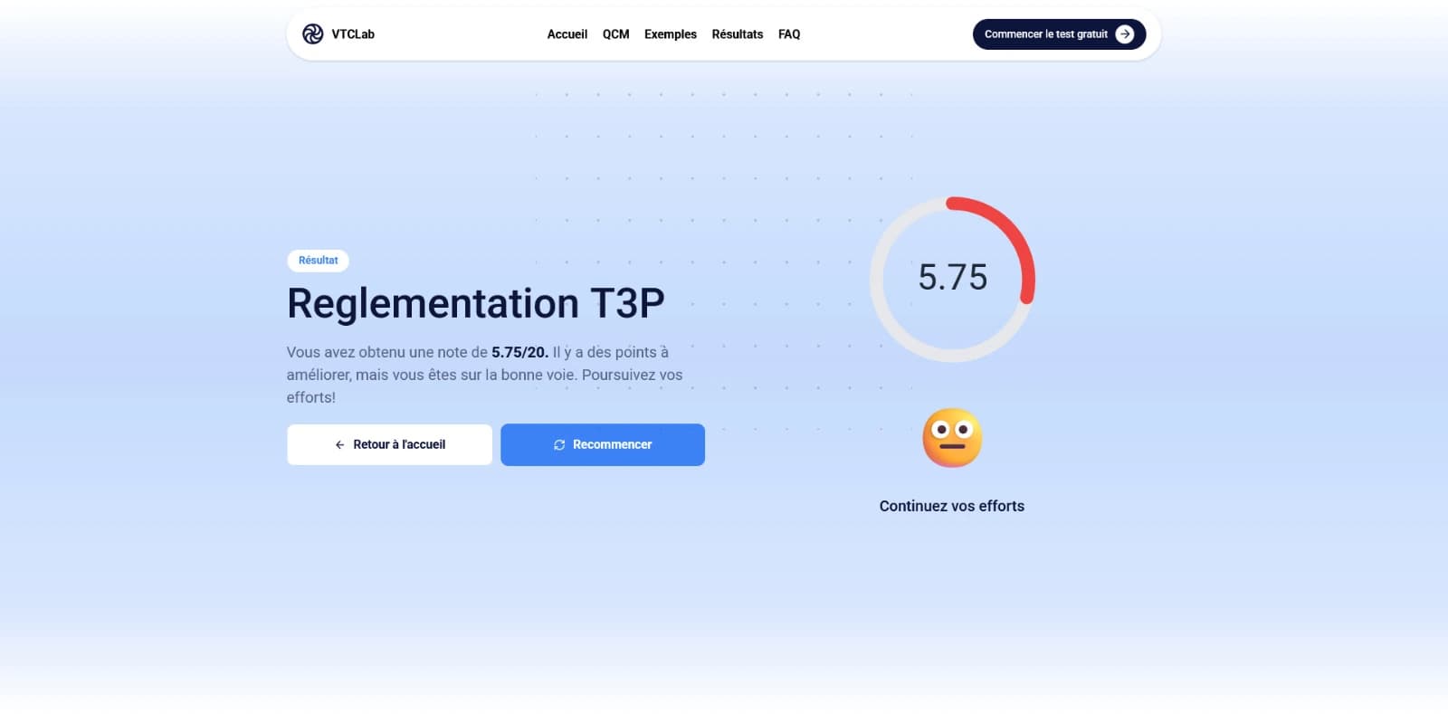 exemple de test VTC