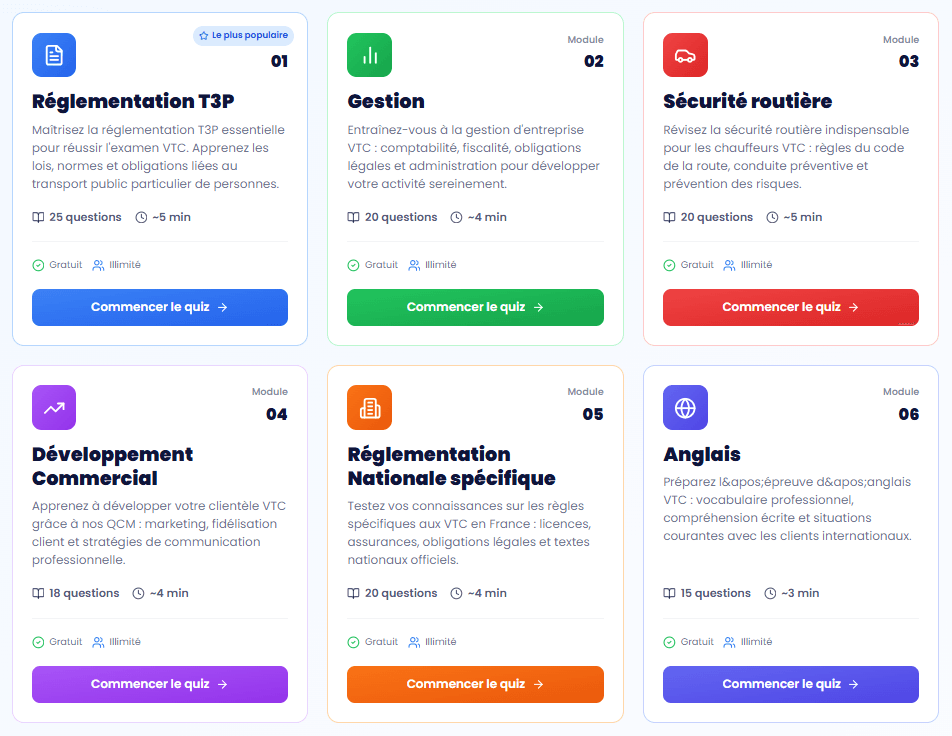 Entraînement par modules